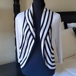 WHBM Black & White Striped Sweater